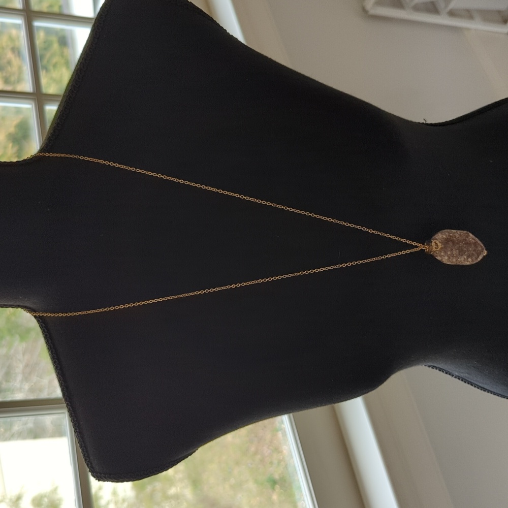 Anthropologie NWT Stone Pendant Necklace